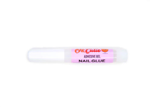 Single tube of clear, thick, acrylic based adhesive gel nail glue.